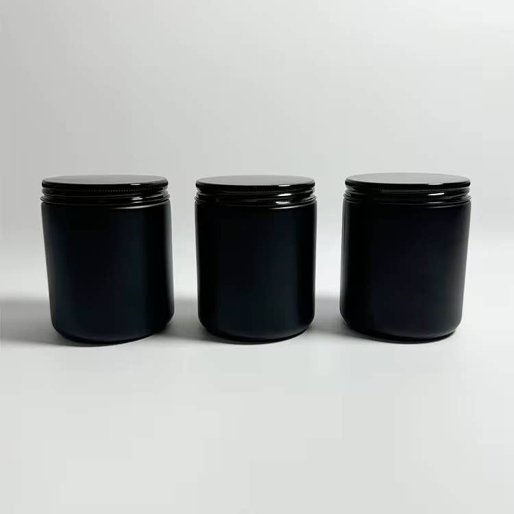 Candleglambyperry - Vente Bougie en bocal - Bougie en pot en verre noir mat sans étiquette10