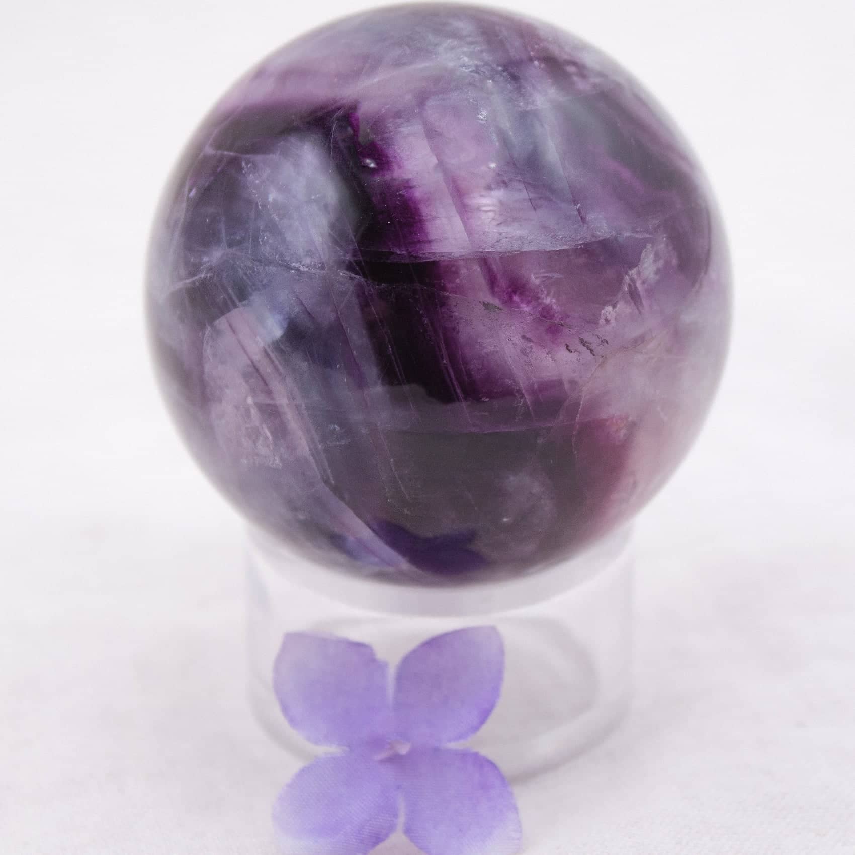 Tiny Rituals - Wholesale Spiritual Stone/Crystal - Rare Rainbow Fluorite Spheres - AAA Premium Quality65
