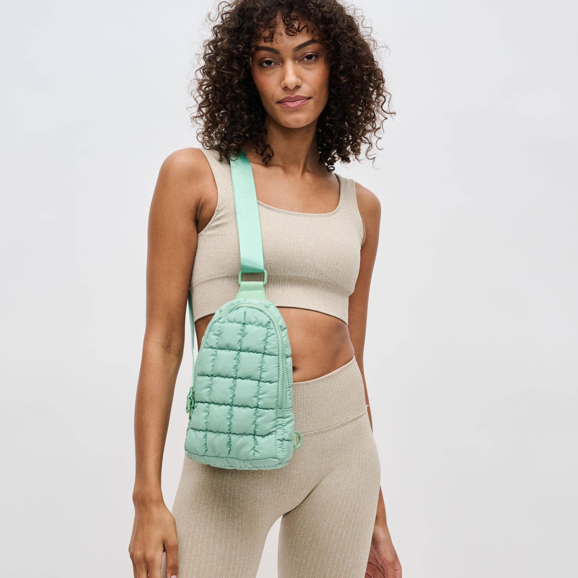 Sol and Selene - Wholesale Belt Bag - Women's - Rejuvenate - Quilted Puffer Nylon Sling Backpack97