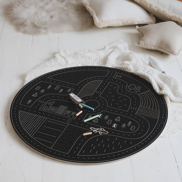 milin - Wholesale Wood toy – Child - Roadway Chalkboard, wooden toy with chalk1