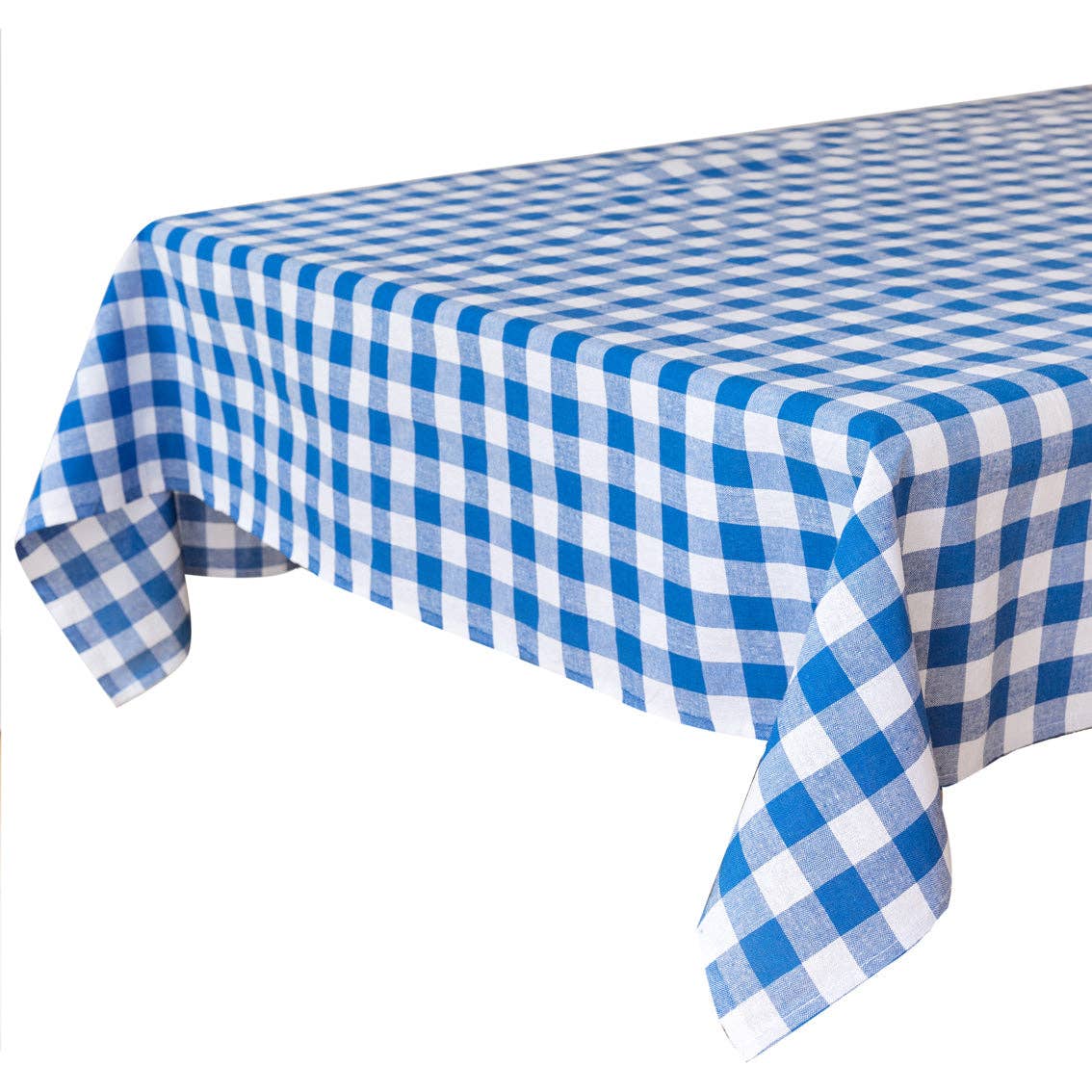 Talking Tables EU – Engroshandel Dug – Blåt og hvidt bomuldstof med gingham-mønster dug | Forår og sommer7