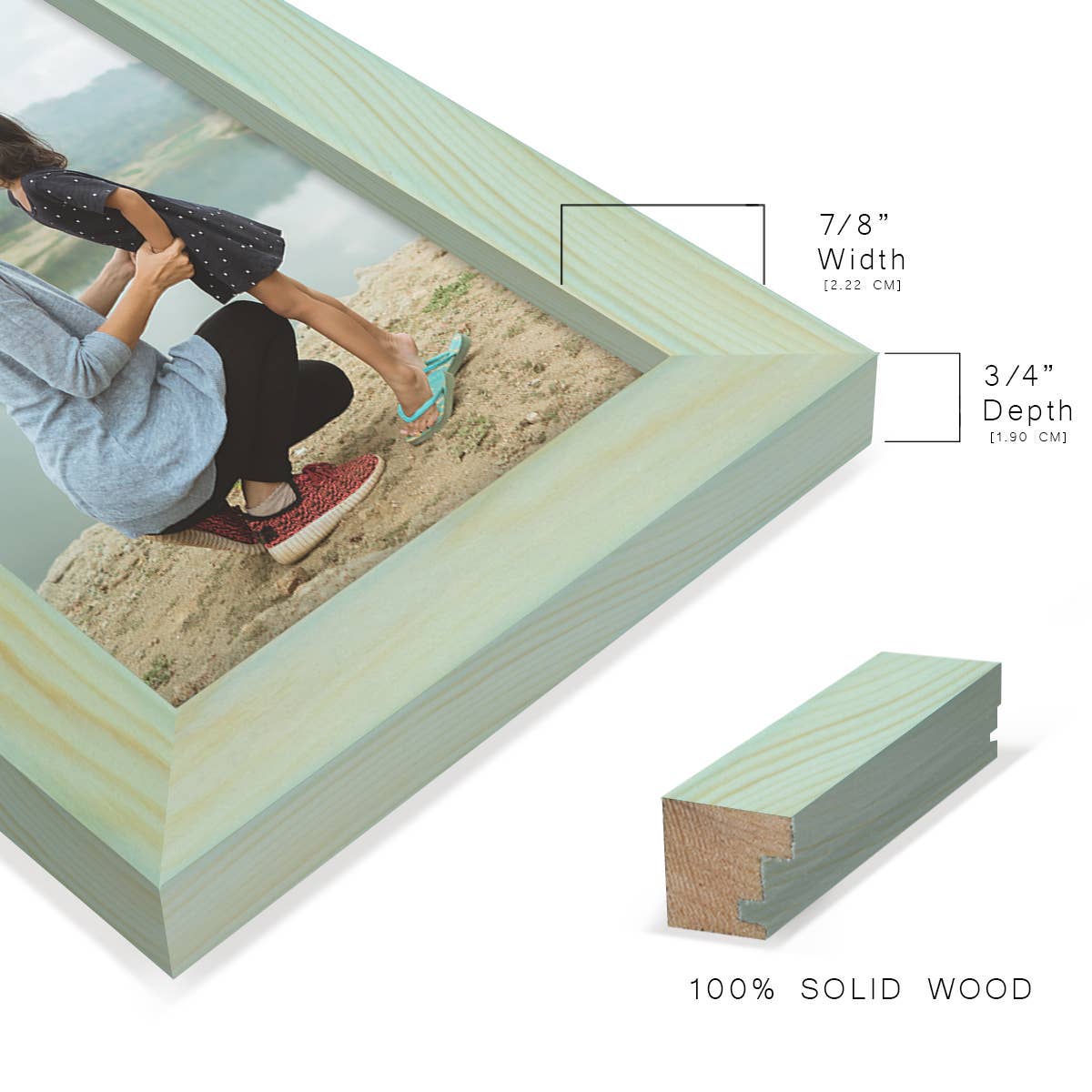 Wexford Home - Wholesale Picture Frame - Photo Frame. Real Wood with Woodgrain, Seafoam Green6