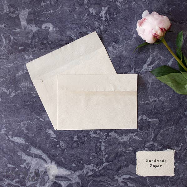 The Natural Paper Company - Wholesale Envelopes - Handmade Paper Envelopes in White | Recycled Cotton Rag 2