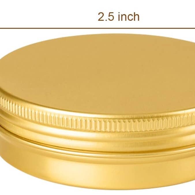 Candle Cabana - Wholesale Jar/Filled Candle - 2oz Unlabeled Gold Travel Tin Soy Candle- Bulk Private Label1