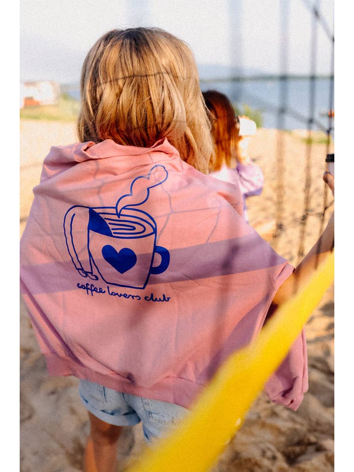 Dont Grow Up - Wholesale Graphic Sweatshirt - Women's - BIG COFFEE LOVER IN OLD ROSE - SWEATSHIRT (DELIVERY APPROX. 14 DAYS)2