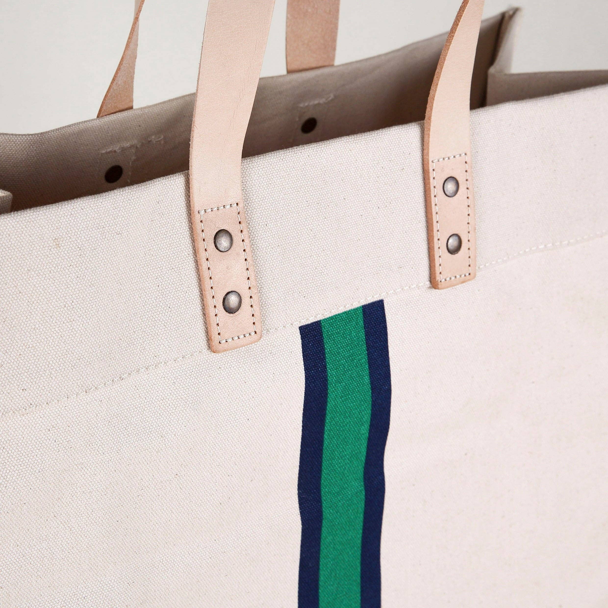 ShoreBags - Wholesale Tote Bag - Unisex - Striped Heavy Canvas Box Tote5
