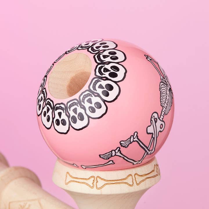 KROM KENDAMA - Wholesale Wood Toy - Kids - KROM · SKELETONS PINK · KENDAMA