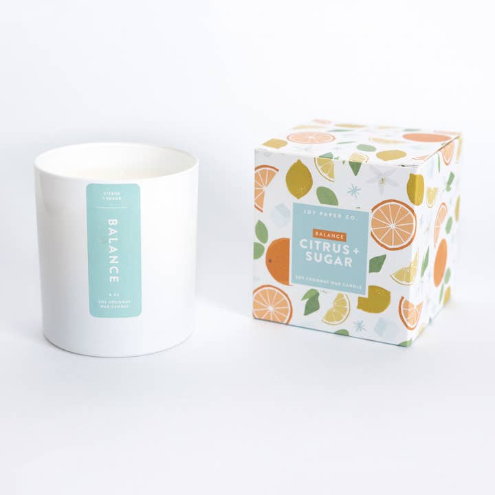 BALANCE (Citrus + Sugar) Candle for wholesale by Joy Paper Co.