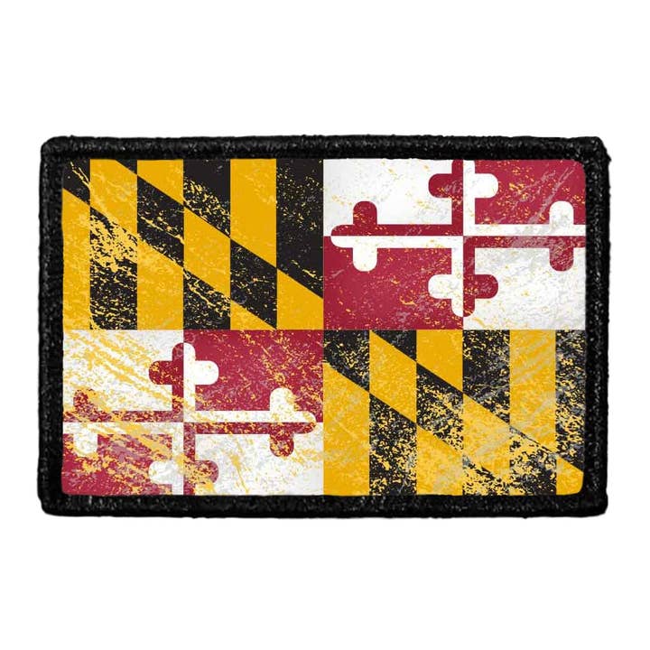Drapeau de l'État du Maryland, couleur, vieilli, écusson amovible pour la vente par Pull Patch