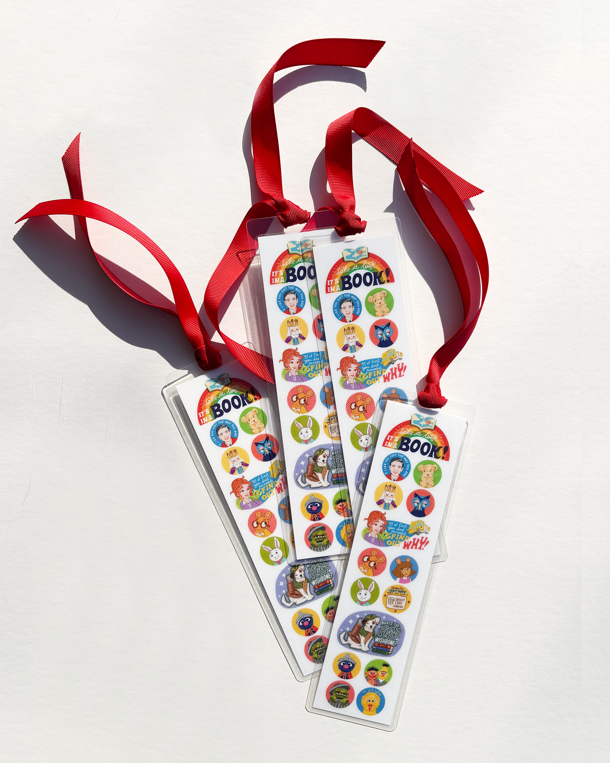 Jillian Kaye Art - Wholesale Bookmark - A PBS Childhood Laminated Bookmark with Ribbon1