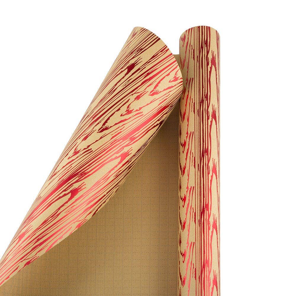 JAM PAPER - Wholesale Wrapping Paper Roll - Christmas Wrapping Paper, 15 Sq Ft, Christmas Bark, 1PK1