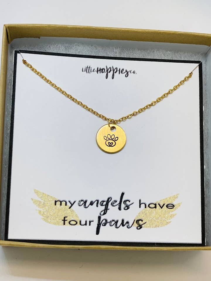 Pet memorial jewelry, Remembrance gifts for dogs, Cat loss gifts, Pet memorial gifts, Rainbow bridge gifts, Jewelry to remember your dog for wholesale by Little Happies Co