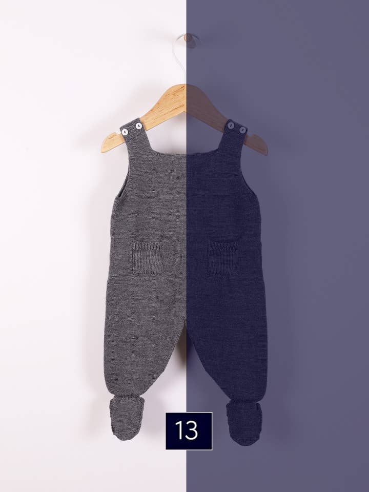 Dungarees knitted in merino wool | WINTER DAY for wholesale by Wedoble: sustainable children's fashion