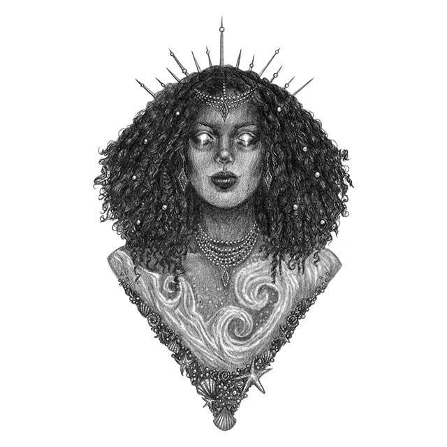 Caitlin McCarthy Art - Wholesale Art Print - Mami Wata Fine Art Print - African Goddess of Water, Fortune