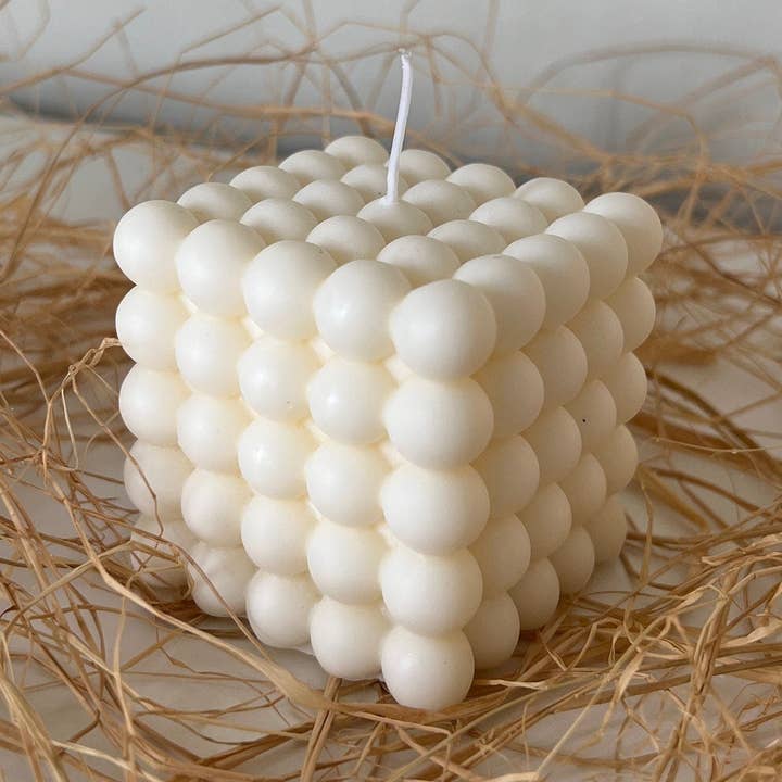 Allure CA - Vente Bougies originales - Bougie à bulles carrée/Bougie cool0
