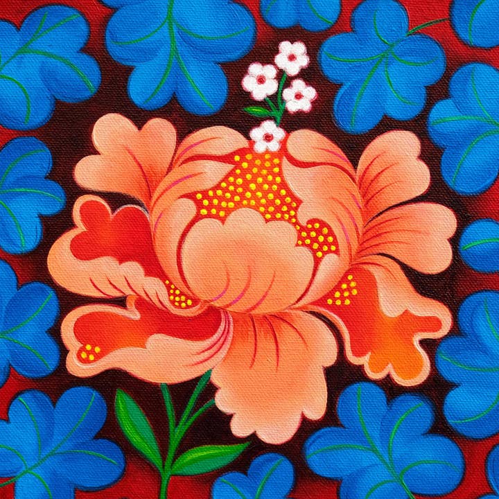 'Peony' card for wholesale by Tattersfield Designs