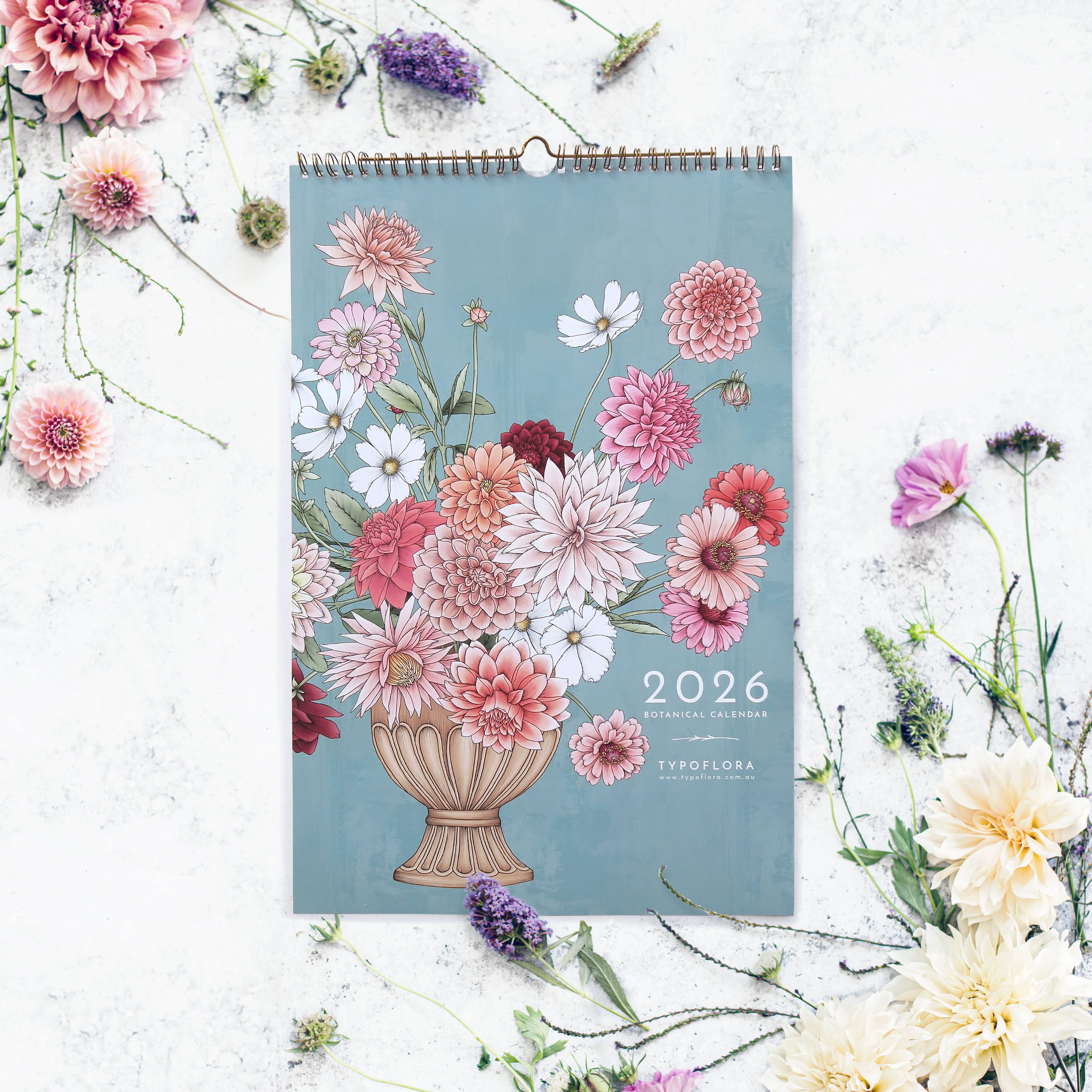 Typoflora - Wholesale Calendar - 2026 ALWAYS FLOWERS BOTANICAL CALENDAR1
