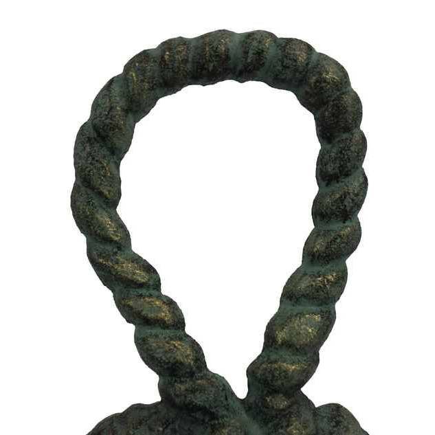 Hampton Nautical - Wholesale Door Stop - Antique Seaworn Bronze Cast Iron Sailors Knot Door Stopper 10"