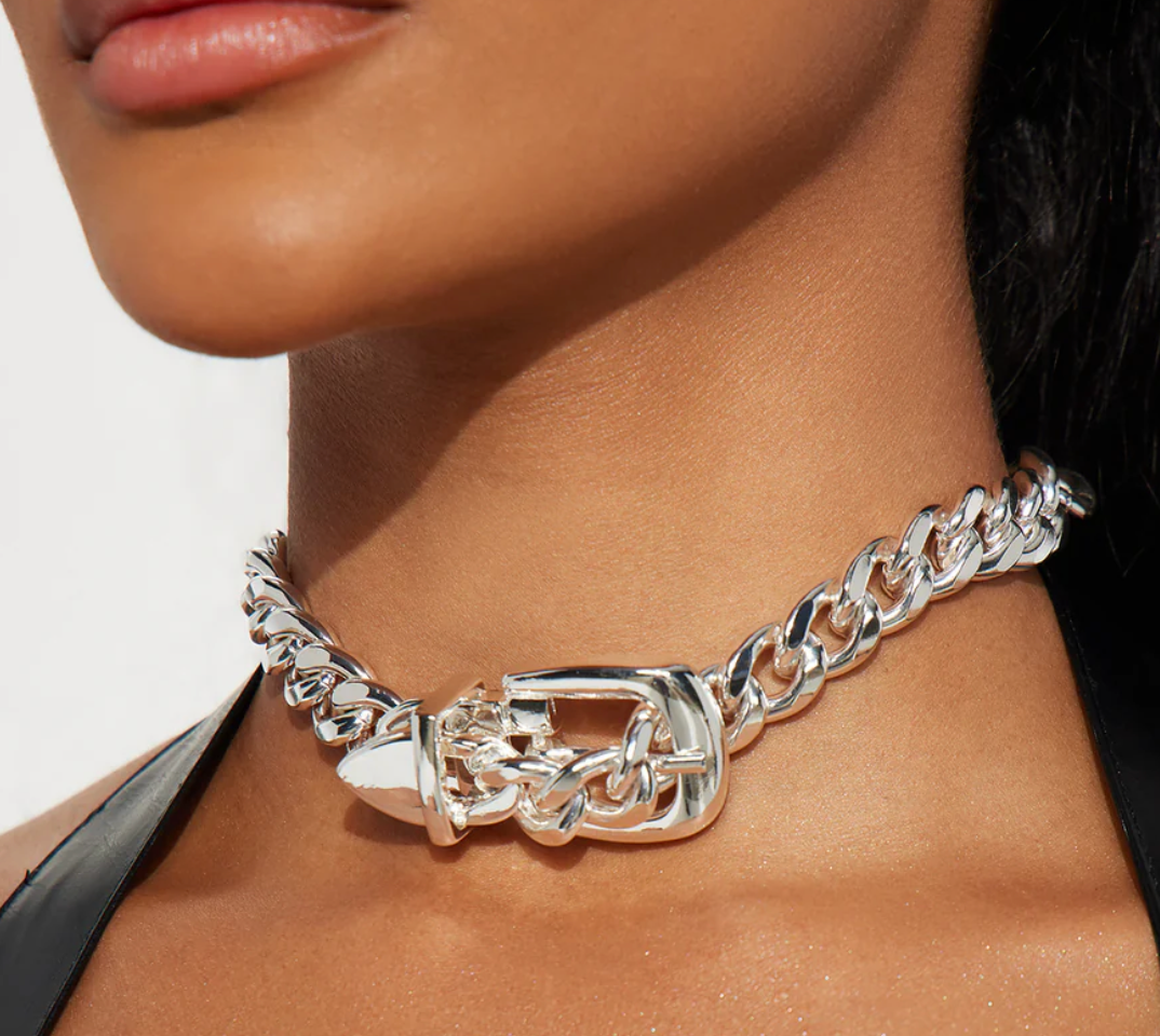 HoopLa - Wholesale Choker/Collar - Ann- Buckle Necklace- Boucle de Sellier Collar1