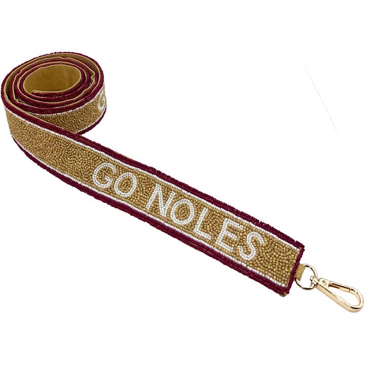 GO NOLES BEADED BAG STRAP for wholesale by Pizzazz, Inc.