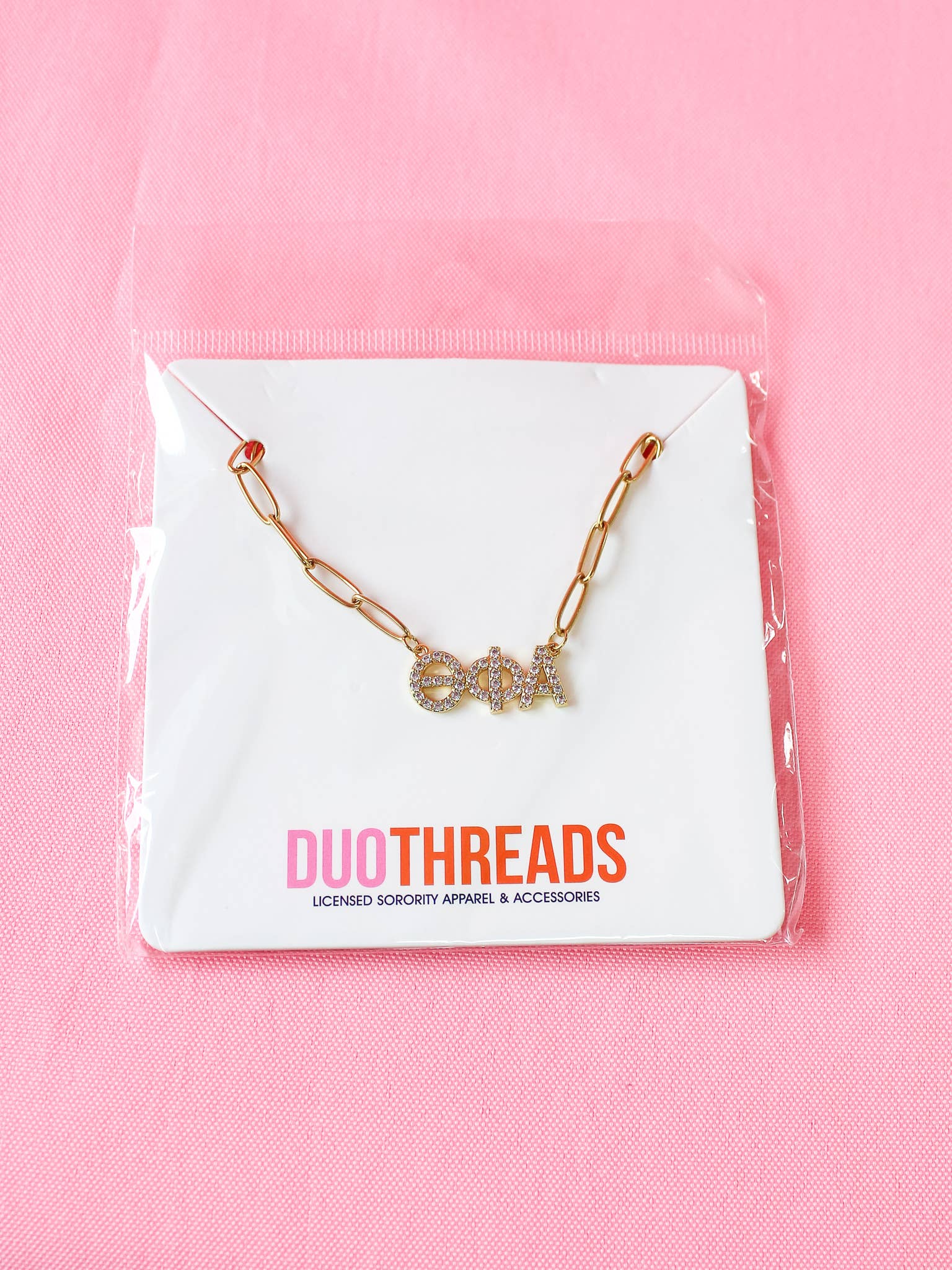 Duo Threads - Wholesale Pendant/Charm Necklace - Rhinestone Sorority Necklace23