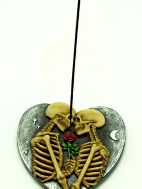 Skeleton Lovers Incense Burner for wholesale by Fantasy Gifts