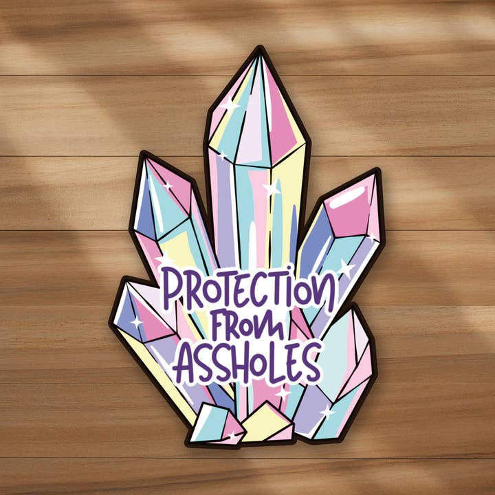 Protection From Assholes Crystal Sticker and other Purchase Wholesale custom printed paper cups. Free Returns & Net 60 Terms on Faire trending on Faire.