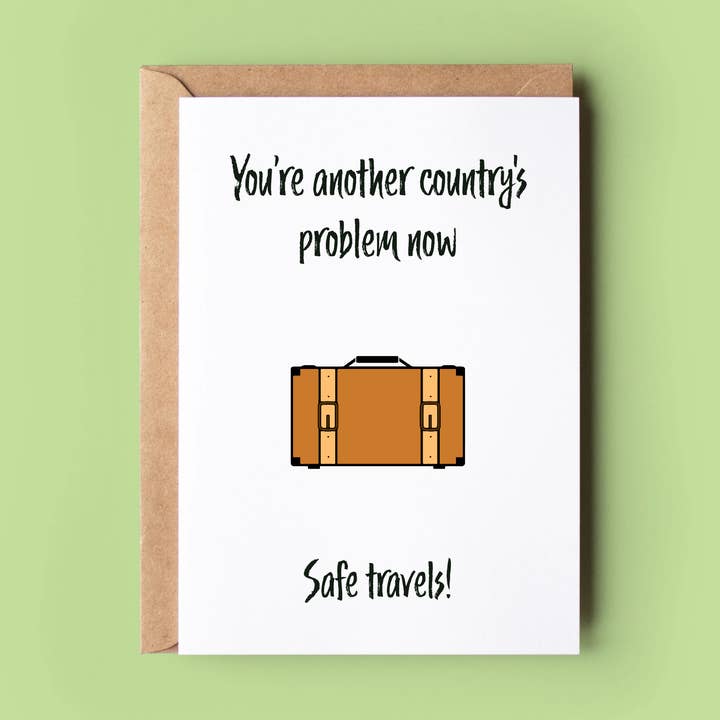 Ett annat lands problem nu - Lämnar kort för wholesale av Wonky Cards