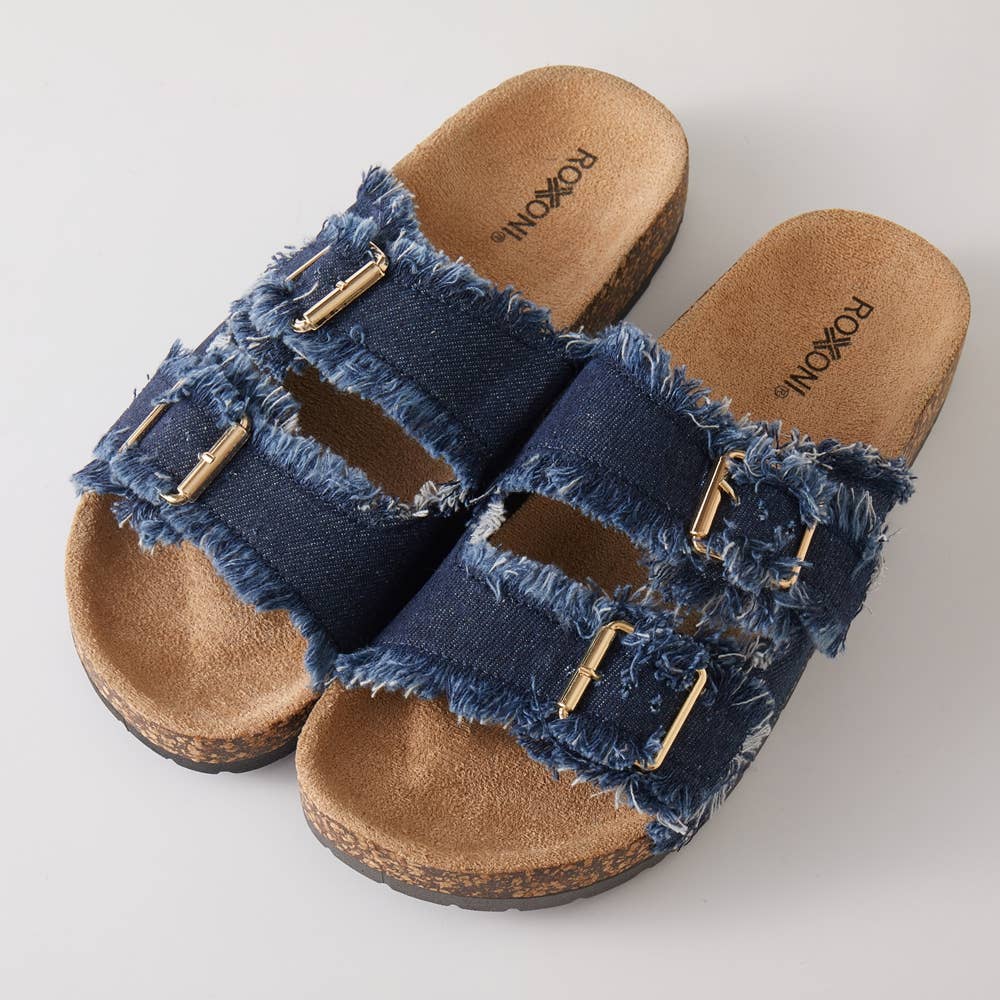 Roxoni - Wholesale Sandals - Women's - Women's Comfort Flat Sandals Double Buckle Adjustable Straps7