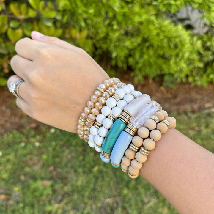 Aqua & Gold Bracelet Bar Kit for wholesale by Viv&Lou