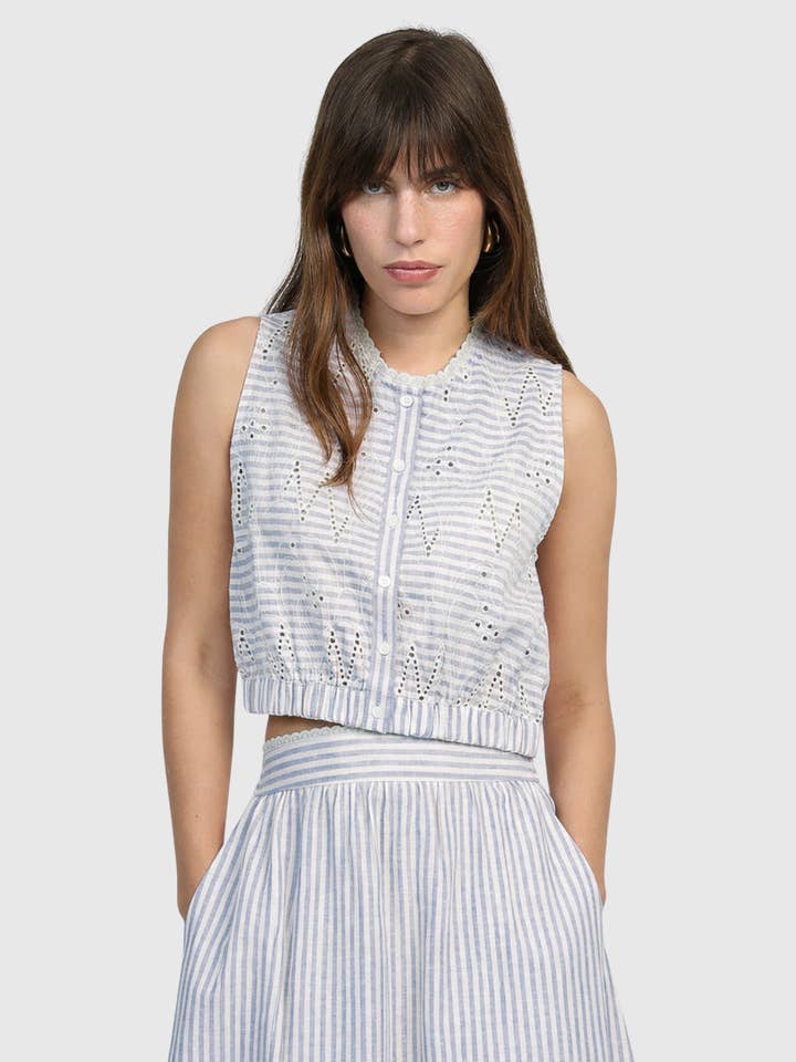 SALYTA SHIRT blue for wholesale by An'ge