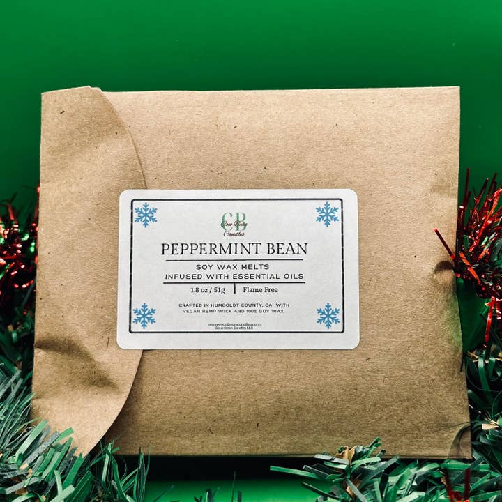 Peppermint Bean Wax Melts for wholesale by Coco Bean Candles