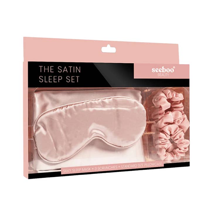 Extreme Fit Wholesale - Wholesale Sleep/Eye Mask - Blush Satin Sleep and Eye Mask Set5
