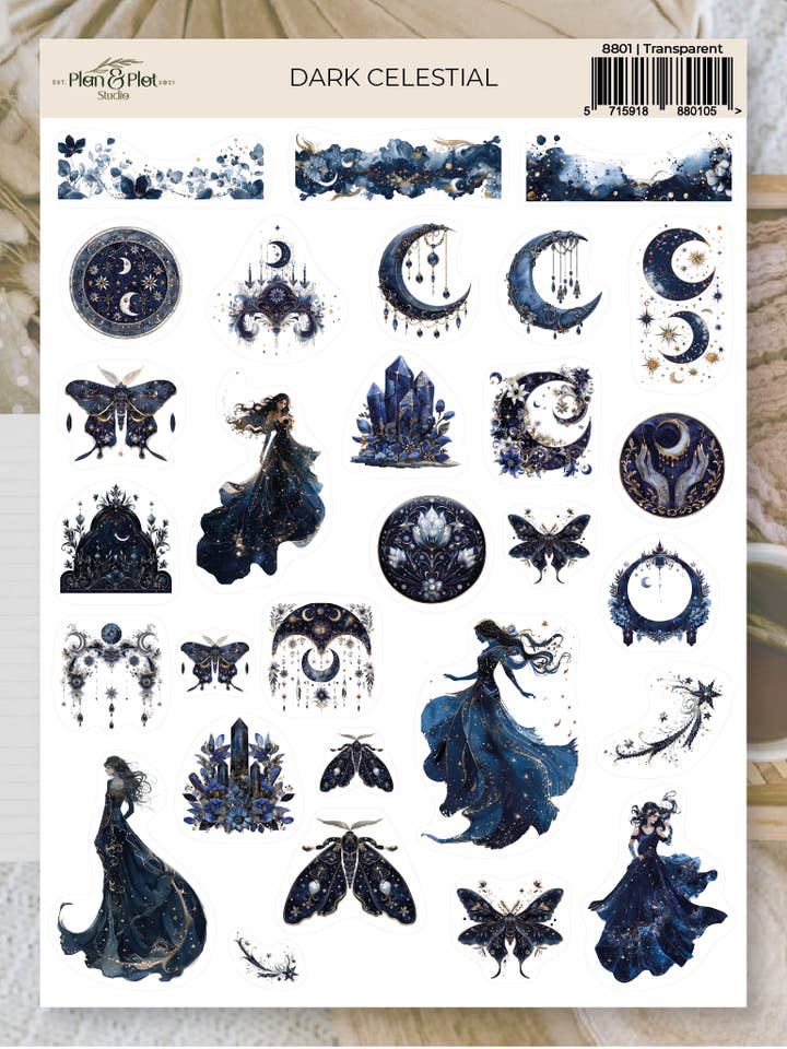 Dark Celestial | Stickers for wholesale by Plan & Plot Studio