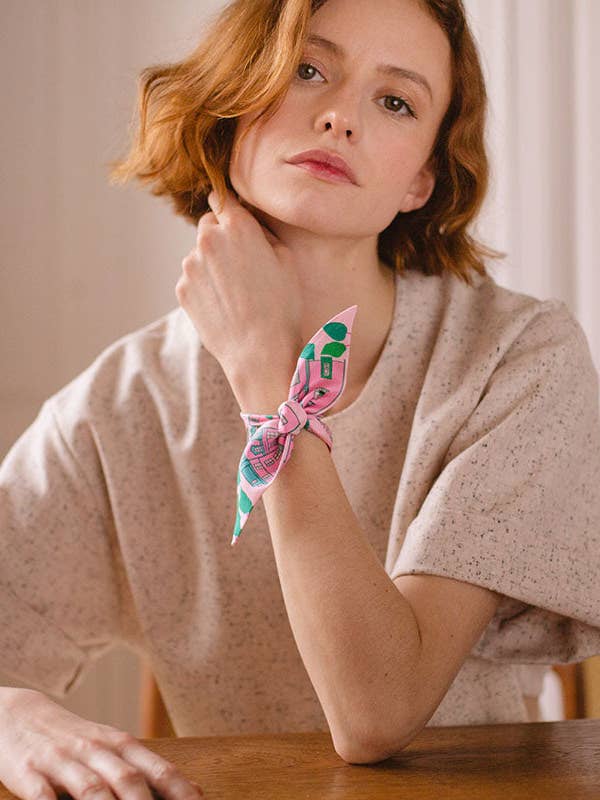 Maison Rose silk bracelet for wholesale by Petitjean Paris