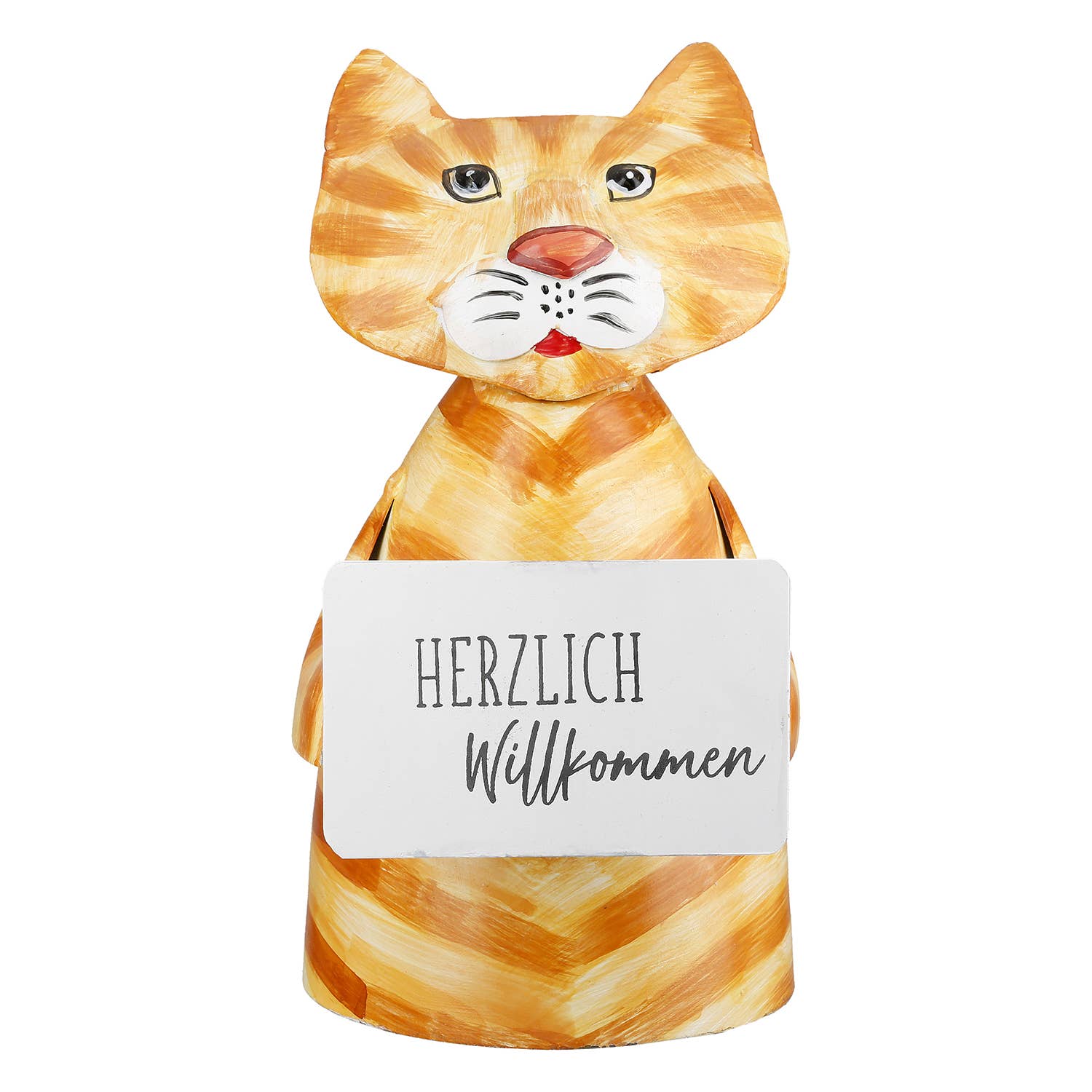 brown orange Ruby cat fence figure, 2-fold assorted, h. 19 cm for wholesale on Faire3