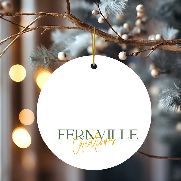 Fernville Creations - Wholesale Ornament - Winter Scene Ceramic Ornament with Stained Glass Image6