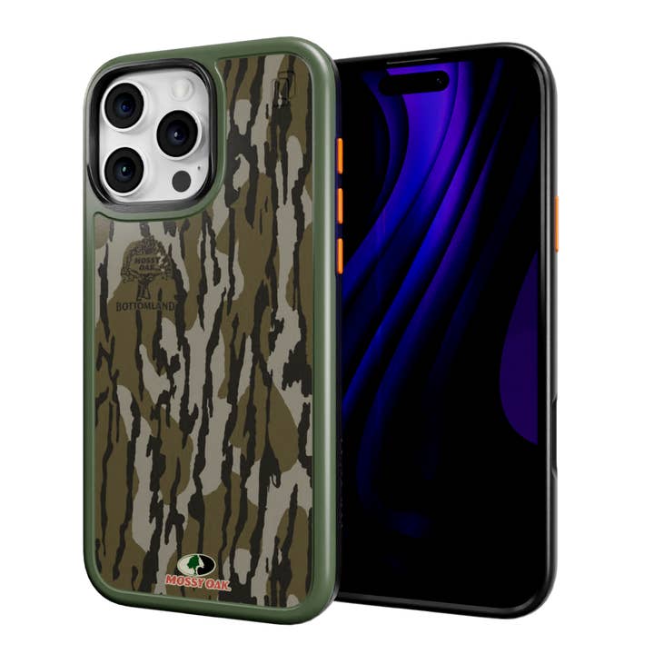 Stötdämpande MagSafe®-fodral för Apple iPhone 16 Pro Max | Mossy Oak Bottomland Camo för wholesale av cellhelmet