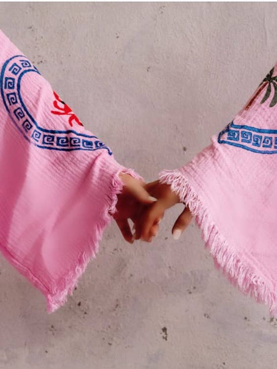 Orchid Bloom Long Robe Sea Star print - Just back in stock, run don’t walk! for wholesale on Faire16