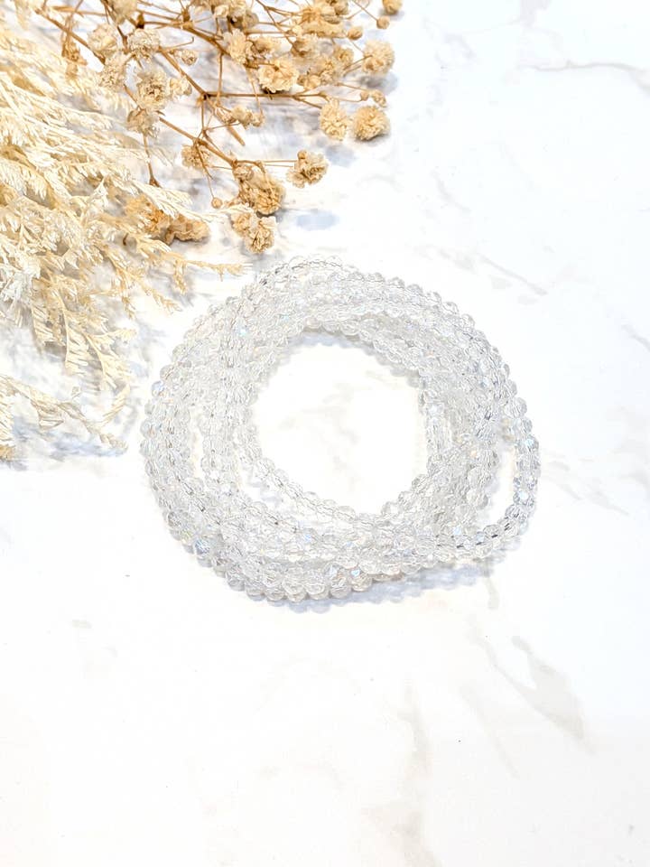 Bracelet élastique Crystal transparent multi tours pour la vente par LOLO & YAYA