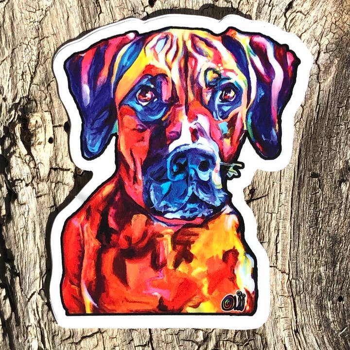 Sticker - Rhodesian Ridgeback for wholesale by Snail Candy Arts