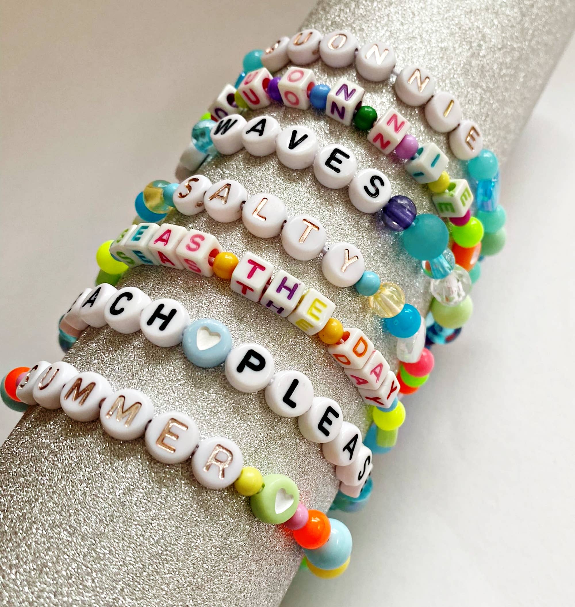 Tanner Glass - Wholesale Beaded Bracelet - Beaded Bracelets: Beach Themes0