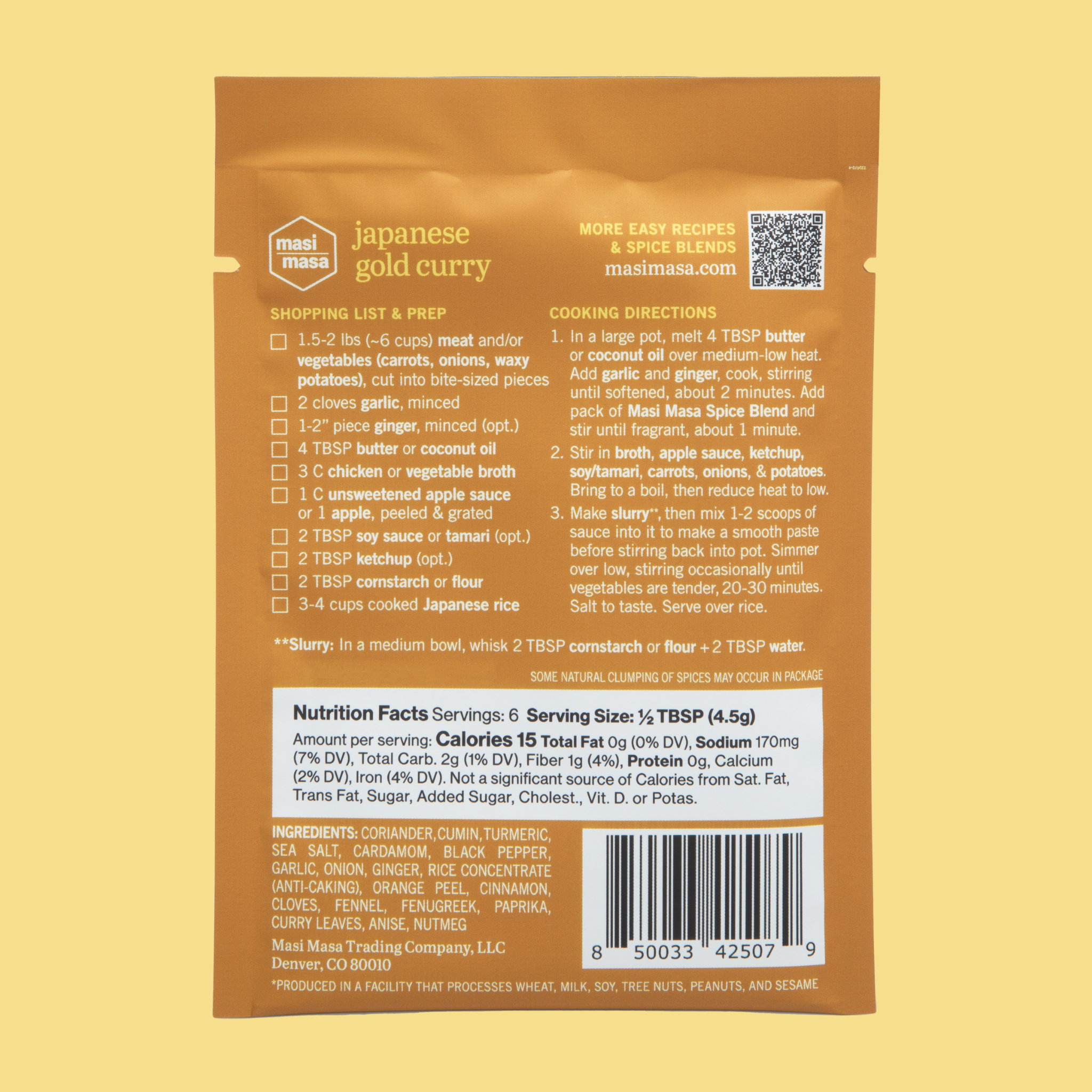 Masi Masa: Spice Without Borders - Wholesale Dried Spice Mix - Japanese Gold Curry Spice Blend3