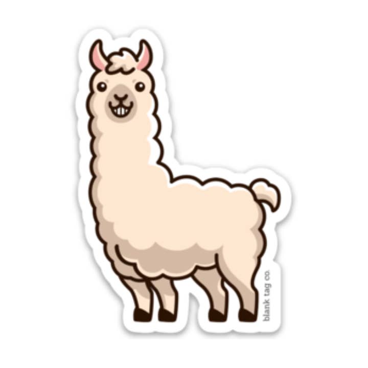 Blank Tag Co.® Waterproof Sticker - Llama for wholesale by Blank Tag Co. - Waterproof Stickers