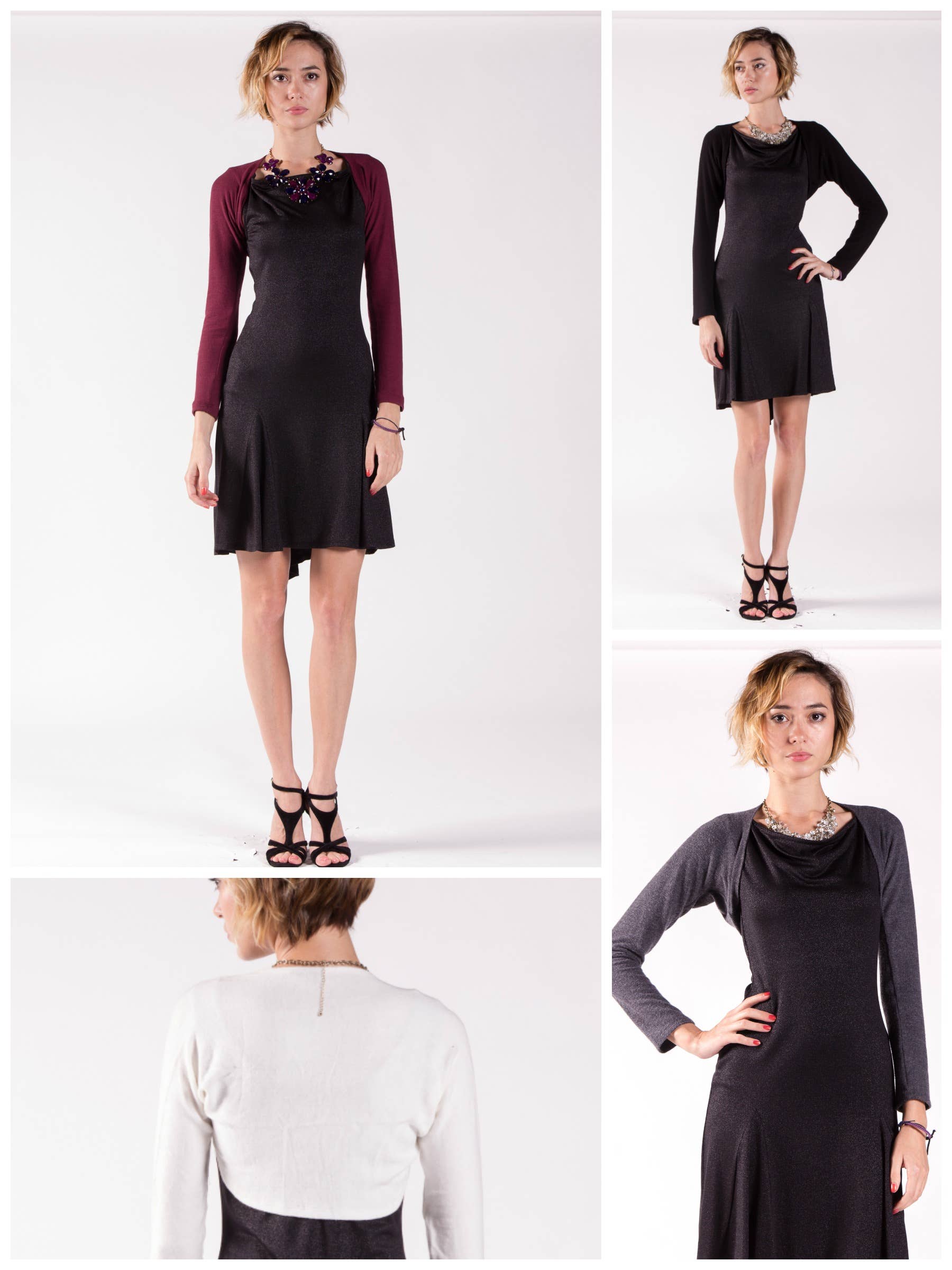 Adelyn SF - Wholesale Knit Sweater - Women's - Sweater Bolero Shrug in Charcoal3