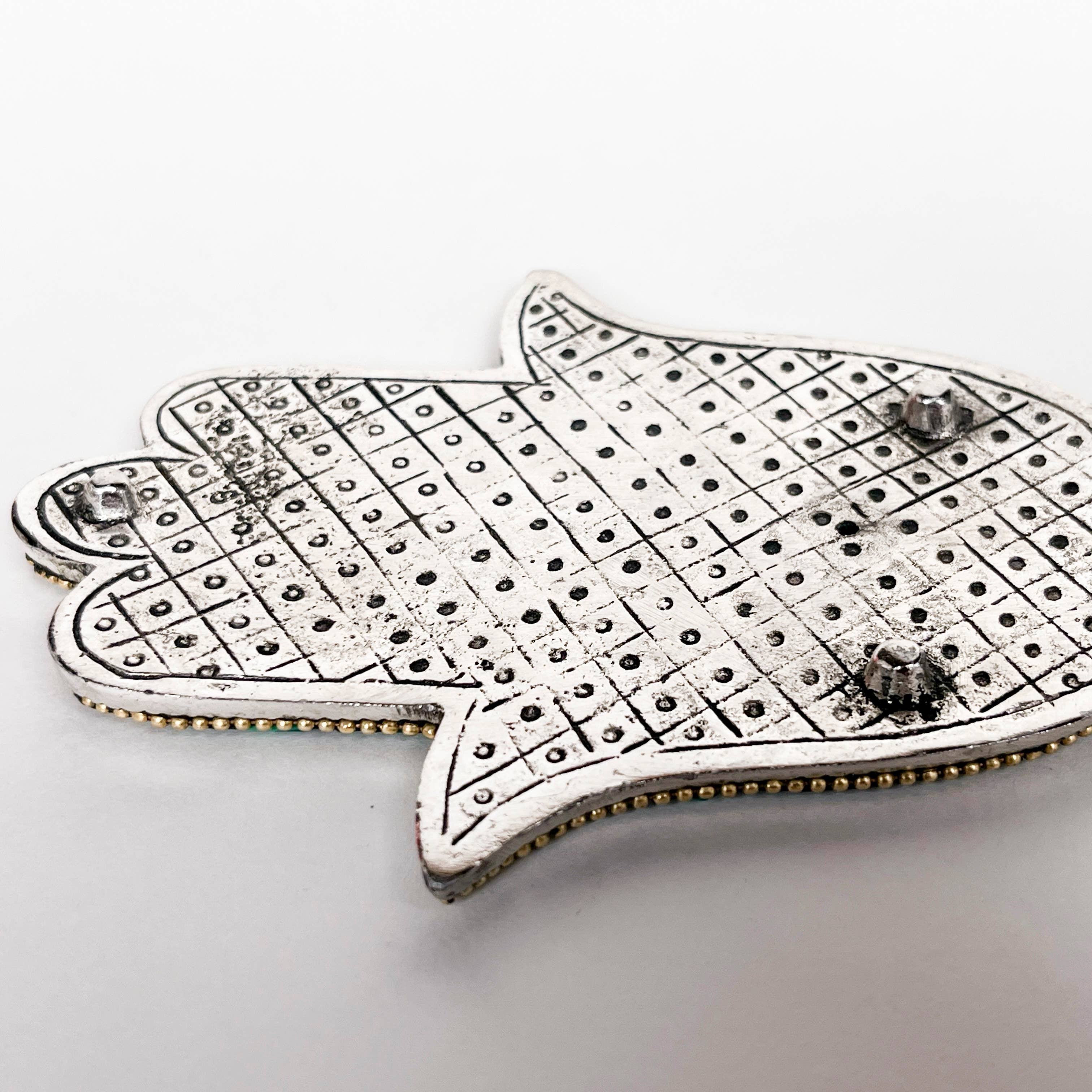 Artschatz LLC – wholesale Rökelsehållare – Grön Hamsa-hand Rökelsehållare för pinnar och koner4