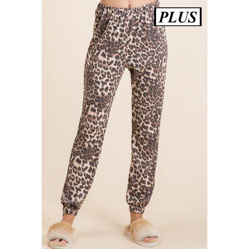 Taupe Plus Animal Print Lounge Set for wholesale on Faire1
