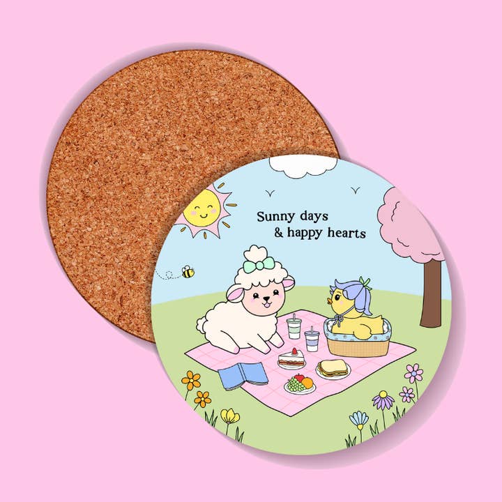 Sunny Days & Happy Hearts Coaster for wholesale by Sunshine Lane
