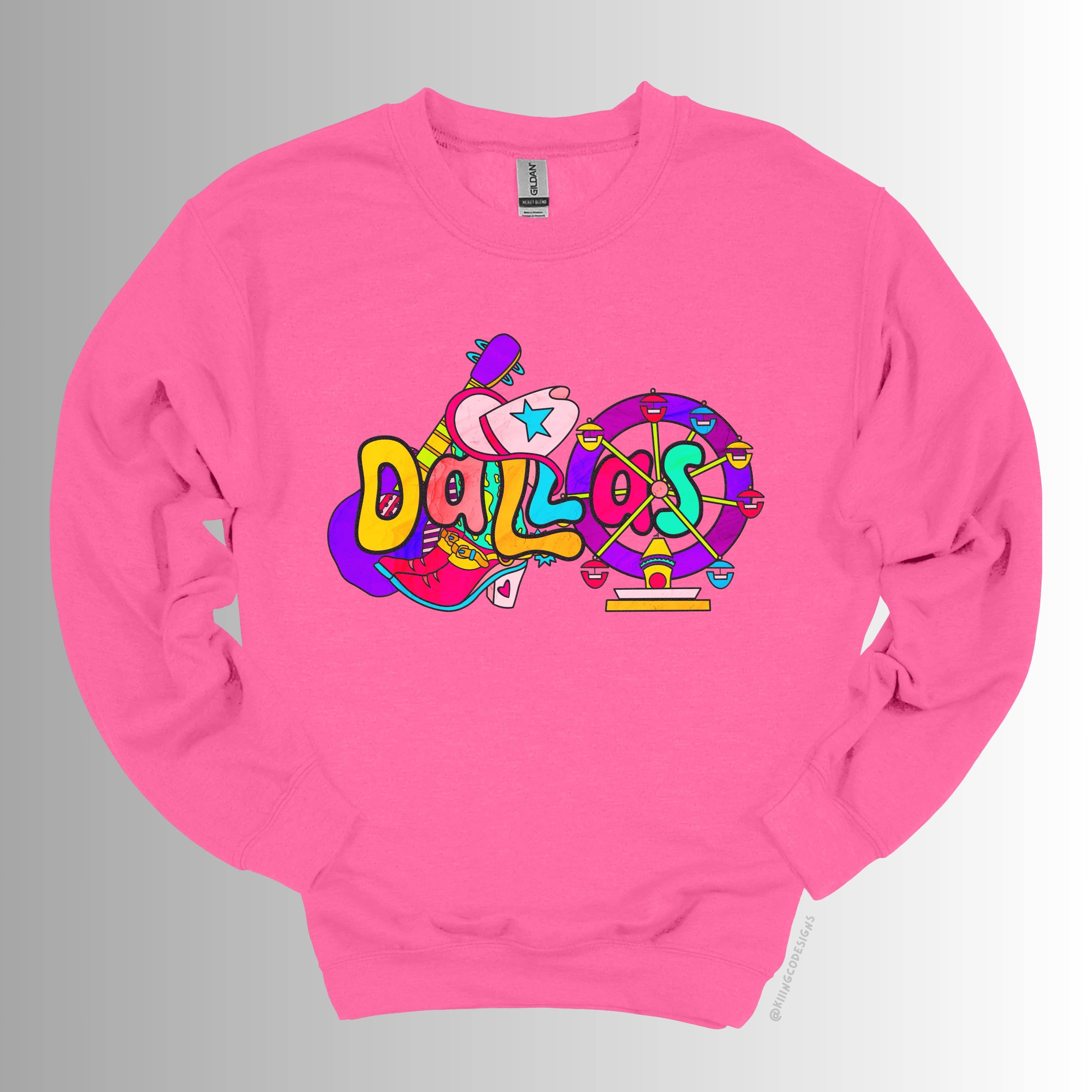 Kiiing & Co. Designs - Wholesale Graphic Sweatshirt - Unisex - Dallas Sweatshirt1