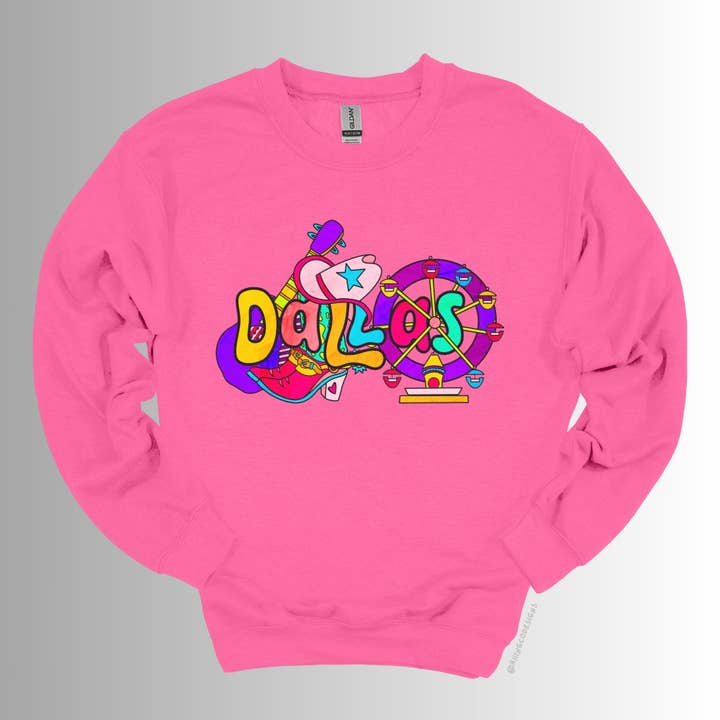 Kiiing & Co. Designs - Wholesale Graphic Sweatshirt - Unisex - Dallas Sweatshirt1